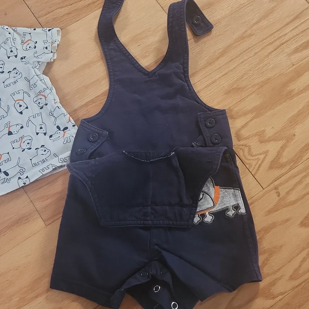 Carter's Navy Blue Dog Print Kids Matching Set 9 months